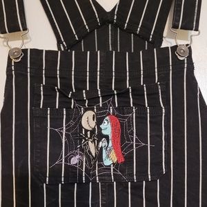 HotTopic Disney Nightmare Before Christmas Plus Sized Shortalls, Size 2
